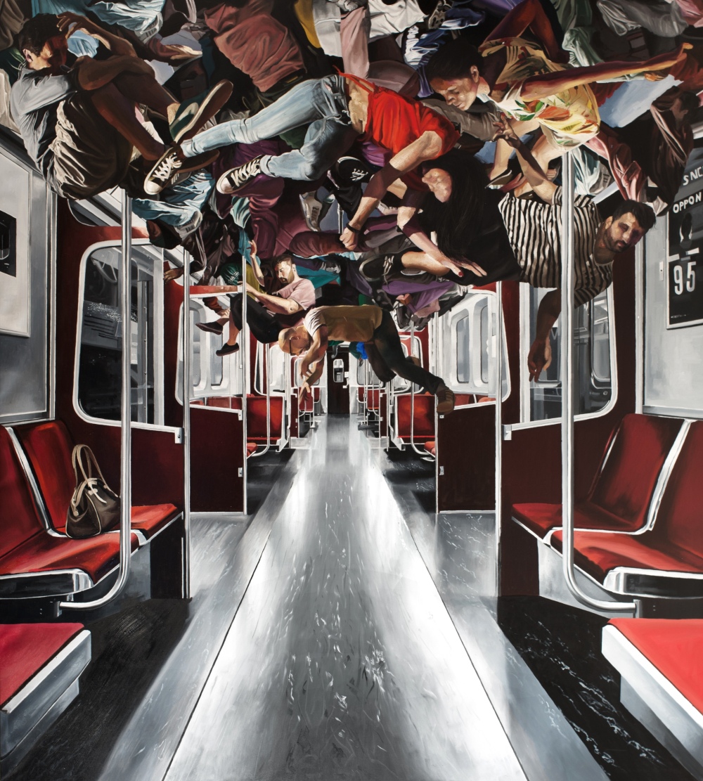 metro, oil on canvas, 200x180 cm